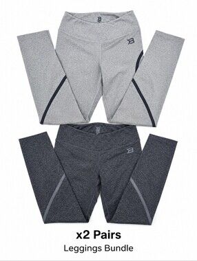 Better Bodies Astoria Leggings Bundle (2) | Light & Dark Grey | Size Small